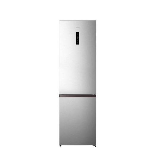 Холодильник з нижн. мороз. камерою Gorenje, 200х60х60см, 2 двері, 238(86)л, А+, NF+, Зона св-ті, Зовн. Дисп, Нерж.