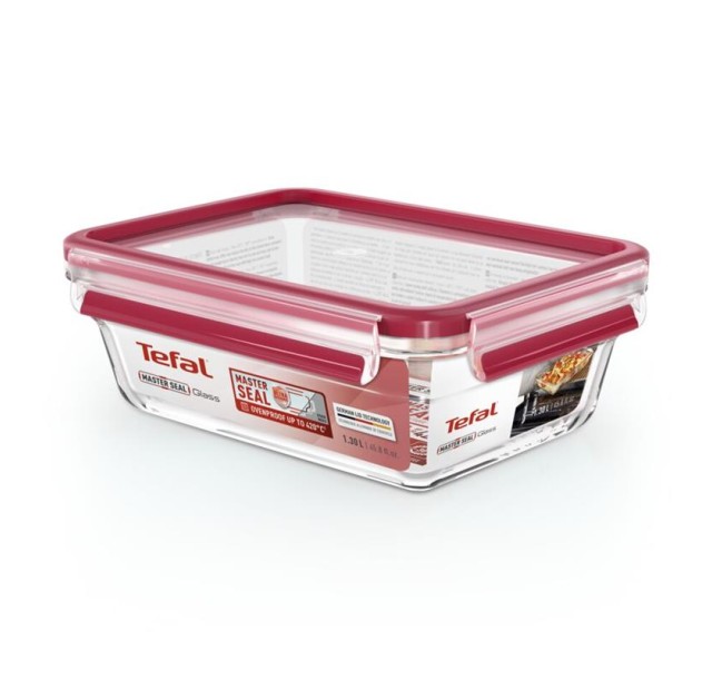 Форма універсальна з кришкою TEFAL MASTERSEAL GLASS 1.3 л, скло