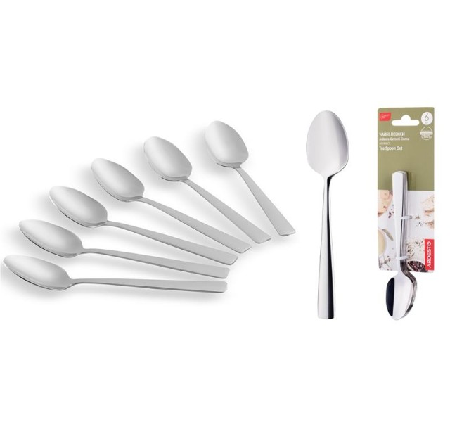 Набір чайних ложок Ardesto Gemini Como 6 пр., нержавіюча сталь