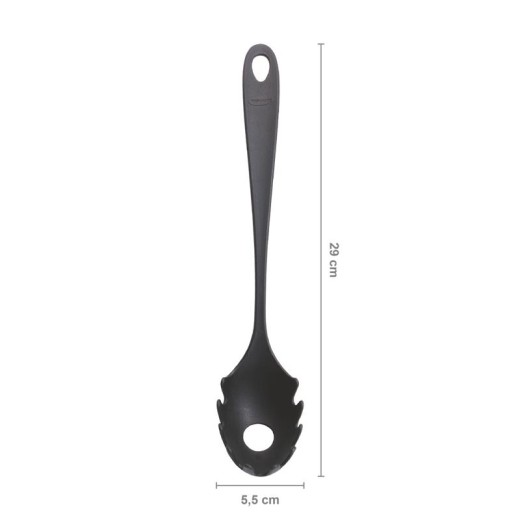 Ложка для спагеті Fiskars Essential, 28.5см, пластик, чорний