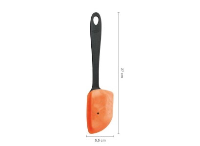 Лопатка кухонна Fiskars Essential, 27см, пластик, силікон, чорний