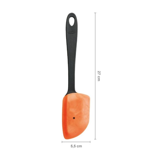 Лопатка кухонна Fiskars Essential, 27см, пластик, силікон, чорний