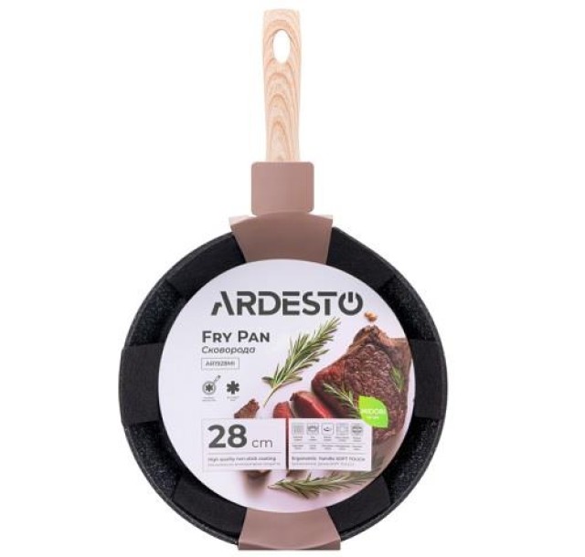 Сковорода глибока Ardesto Midori, 28см, алюміній, чорний