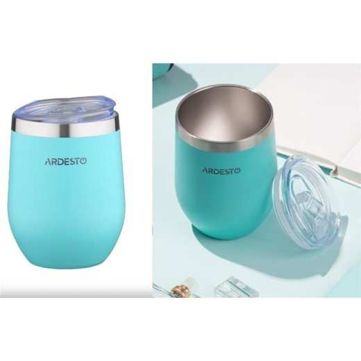 Термокухоль Ardesto Compact Mug, 350мл, нержавіюча сталь, блакитний