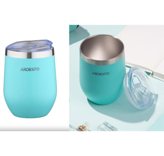 Термокухоль Ardesto Compact Mug, 350мл, нержавіюча сталь, блакитний