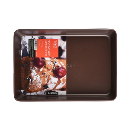 Форма для випікання Ardesto Golden Brown прямок. 34,5*24 см, коричневий,червоний, вуглецева сталь