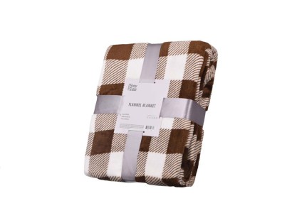 Плед Ardesto Flannel, 160х200см, 100% поліестер, клітинка, бежевий