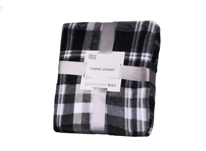 Плед Ardesto Flannel, 160х200см, 100% поліестер, клітинка, сірий