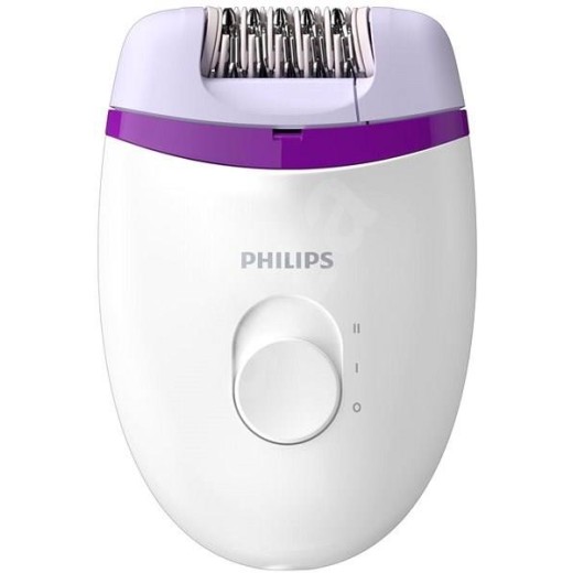 Епілятор Philips Satinelle Essential дисковий, від мережі, пінцет.-20, сух., біло-фіолетовий