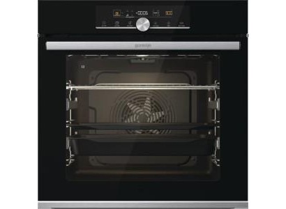 Духова шафа Gorenje електрична, 77л, A+, дисплей, покрокове випікання, чорний