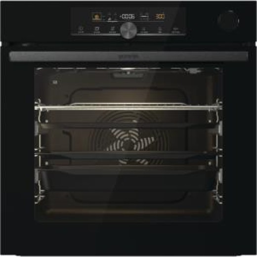 Духова шафа Gorenje електрична, 77л, A+, пара, дисплей, готування на різних рівнях, чорний