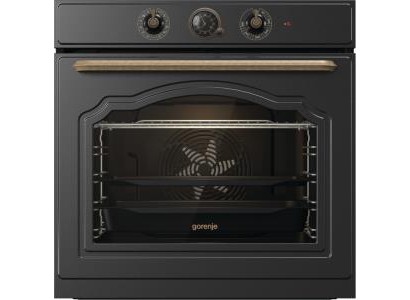 Духова шафа Gorenje електрична, 77л, A+, пара, дисплей, чорний