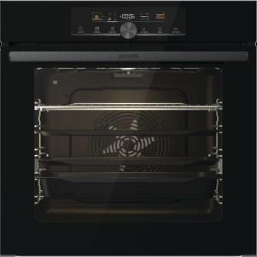 Шафа Gorenje духова електрична, 77л, дисплей, піроліз, A+, чорний