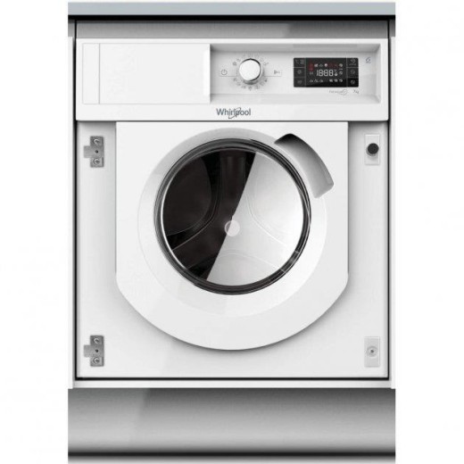 Пральна машина Whirlpool вбудована фронтальна, 7кг, 1400, A+++, 60см, дисплей, пара, інвертор, білий