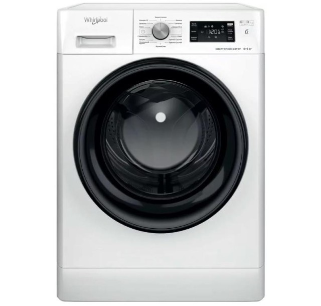 Прально-сушильна машина Whirlpool фронтальна, 8(6)кг, 1400, A, 60см, дисплей, пара, інвертор, білий