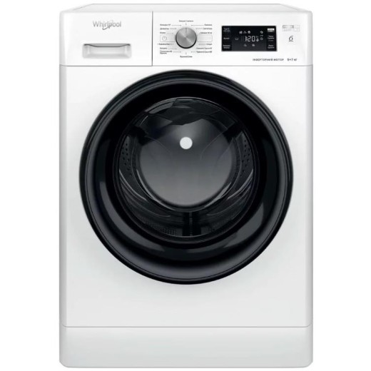 Прально-сушильна машина Whirlpool фронтальна, 9(7)кг, 1600, A+, 60см, дисплей, пара, інвертор, білий