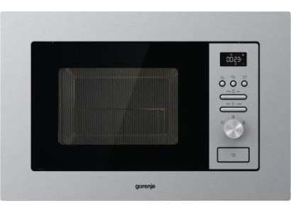 Піч Gorenje мікрохвильова, вбудовувана, 20л, 800Вт, гриль, дисплей, нерж