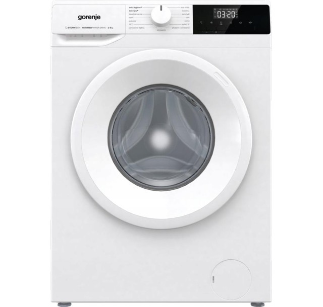 Пральна машина Gorenje фронтальна, 6кг, 1200, A+, 43.5см, дисплей, пар, інвертор, білий