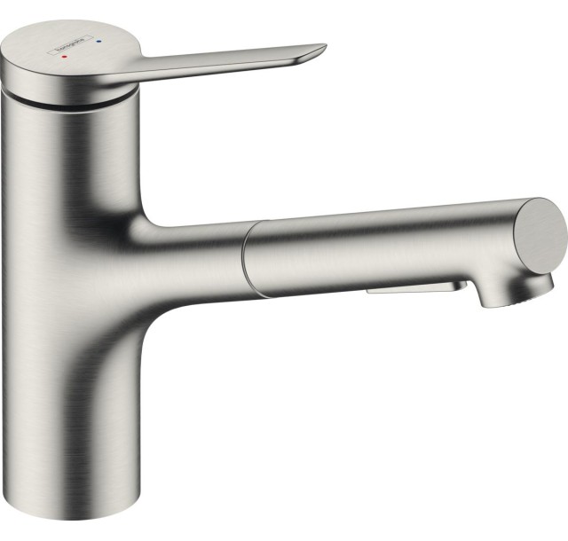 Змішувач для кухні Hansgrohe Zesis M33, довж.виливу - 219мм, витяжний, 1важіль, KM150, сталь