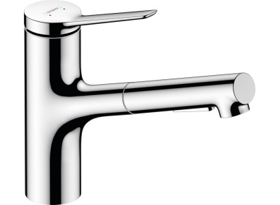 Змішувач для кухні Hansgrohe Zesis M33, довж.виливу - 219мм, витяжний, 1важіль, KM150, хром