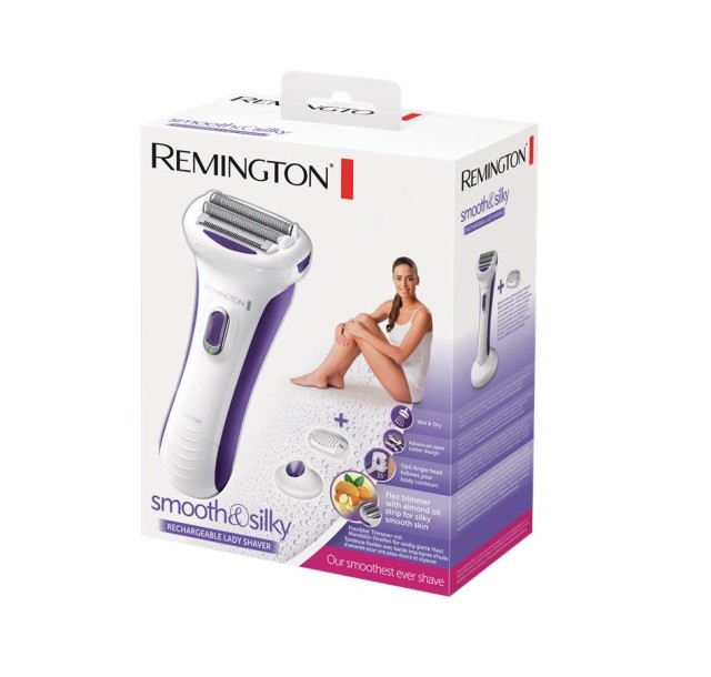 Бритва електр. Remington сіткова Smooth&Silky,  бритв.головок-2, сух.+волог., жіночий тример, біло-фіолетовий