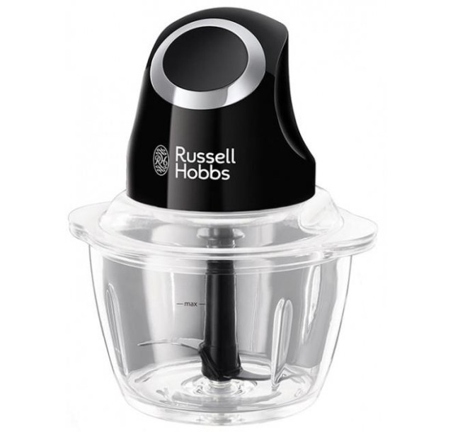 Подрібнювач Russell Hobbs Matte Black, 200Вт, чаша-500мл, скло, корпус-пластик, чорний