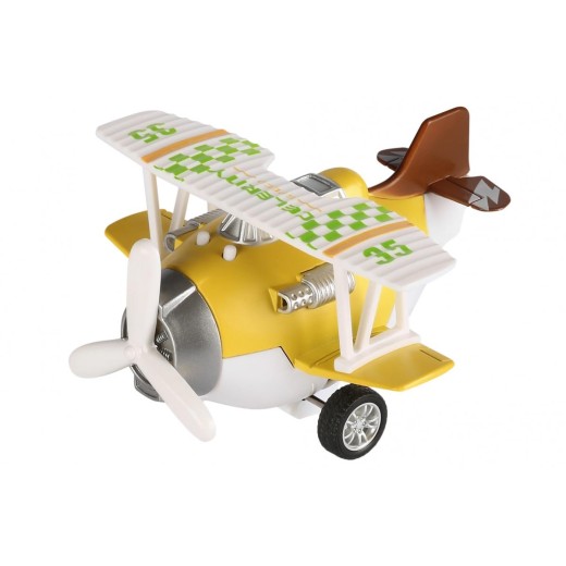 Літак металевий інерційний Same Toy Aircraft жовтий