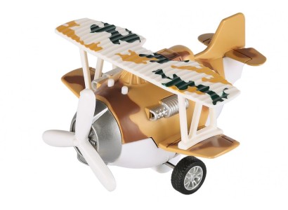 Літак металевий інерційний Same Toy Aircraft коричневий