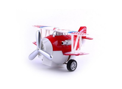 Літак металевий інерційний Same Toy Aircraft червоний