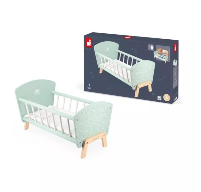 Ліжко Janod для ляльки м'ятне