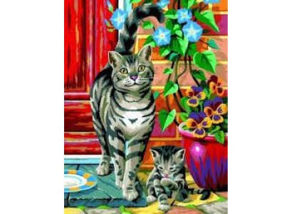 Набір для творчості Sequin Art Painting by numbers Junior-pairs Коти 23*30см, 2од.