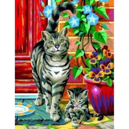 Набір для творчості Sequin Art Painting by numbers Junior-pairs Коти 23*30см, 2од.