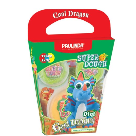 Маса для ліплення Paulinda Super Dough Cool Dragon Дракон блакитний