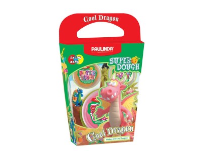 Маса для ліплення Paulinda Super Dough Cool Dragon Дракон рожевий