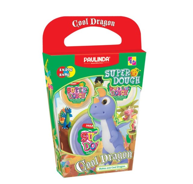 Маса для ліплення Paulinda Super Dough Cool Dragon Дракон фіолетовий