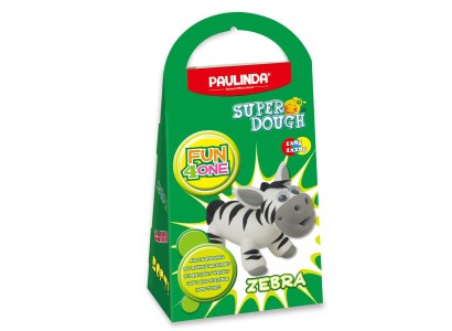 Маса для ліплення Paulinda Super Dough Fun4one Зебра рухливі очі