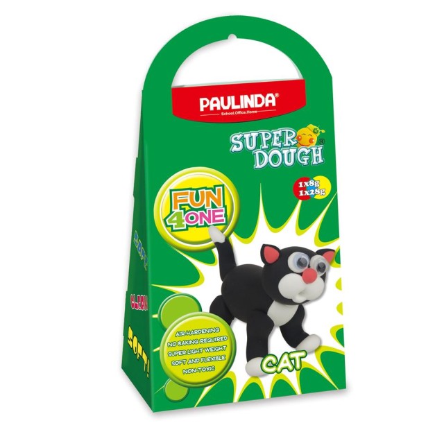 Маса для ліплення Paulinda Super Dough Fun4one Кіт рухомі очі