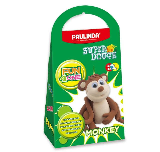 Маса для ліплення Paulinda Super Dough Fun4one Мавпа рухливі очі