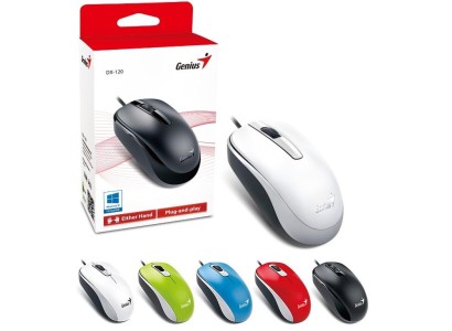 Миша Genius DX-120, USB-A, білий