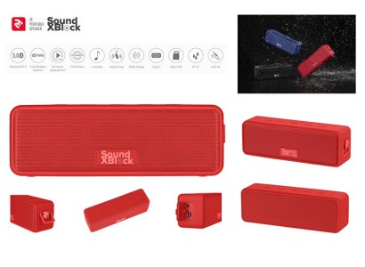 Акустична система 2E SoundXBlock TWS, MP3, Wireless, Waterproof Red