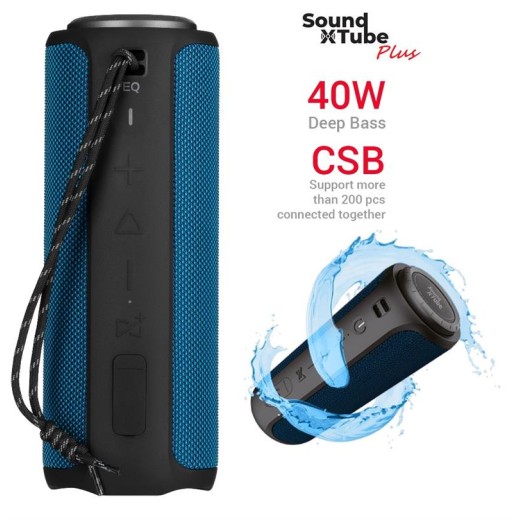 Акустична система 2E SoundXTube Plus TWS, MP3, Wireless, Waterproof Blue