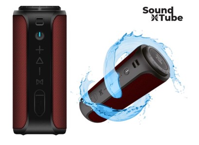 Акустична система 2E SoundXTube TWS, MP3, Wireless, Waterproof Red