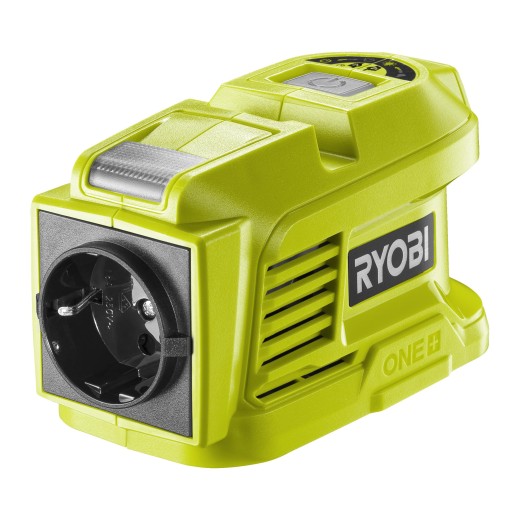 Інвертор напруги акумуляторний Ryobi ONE+ RY18BI150A-0 18В розетка 1х220В рознім 2хUSB 150/300Вт (без АКБ та ЗП)