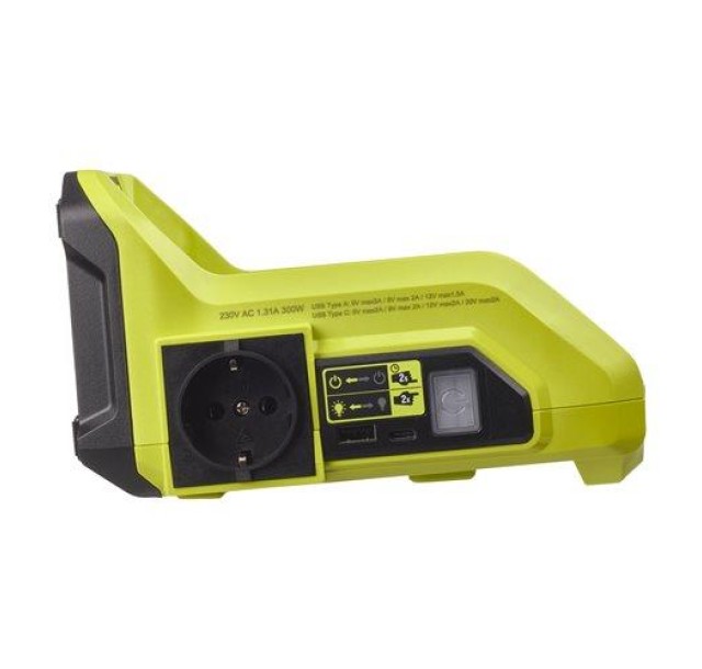 Інвертор напруги акумуляторний Ryobi Max Power RY36BI300A-0 36В розетка 1х220В рознім 2хUSB 300/500Вт (без АКБ та ЗП)