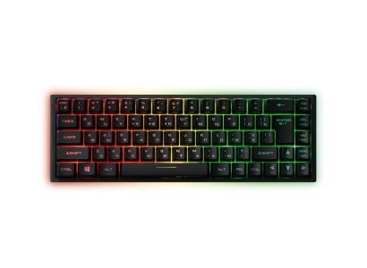 Клавіатура мембранна 2E GAMING KG360 68key, USB-A/WL, EN/UA/RU, RGB, чорний