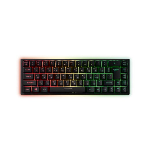 Клавіатура мембранна 2E GAMING KG360 68key, USB-A/WL, EN/UA/RU, RGB, чорний