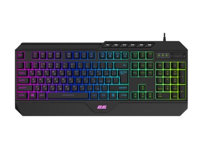 Клавіатура мембранна 2E GAMING KG315 110key, USB-A, EN/UA, RGB, чорний