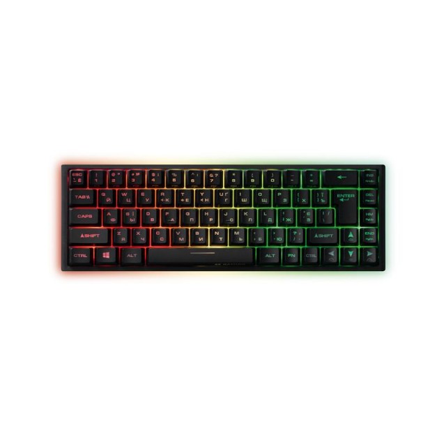 Клавіатура мембранна 2E GAMING KG350 68key, USB-A, EN/UA/RU, RGB, чорний