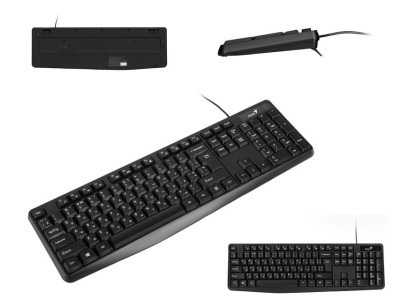 Клавіатура мембранна Genius KB-117, 104key, USB-A, EN/UKR/RU, чорний