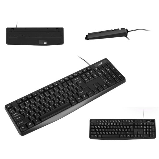 Клавіатура мембранна Genius KB-117, 104key, USB-A, EN/UKR/RU, чорний